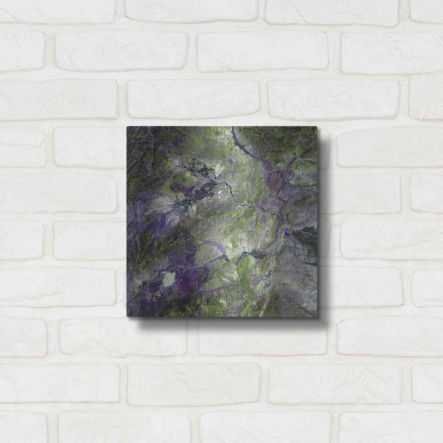 Luxe Metal Art 'Earth as Art: Waziristan Hills,' Metal Wall Art,12x12