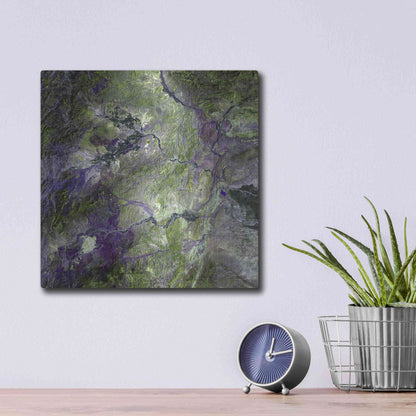 Luxe Metal Art 'Earth as Art: Waziristan Hills,' Metal Wall Art,12x12