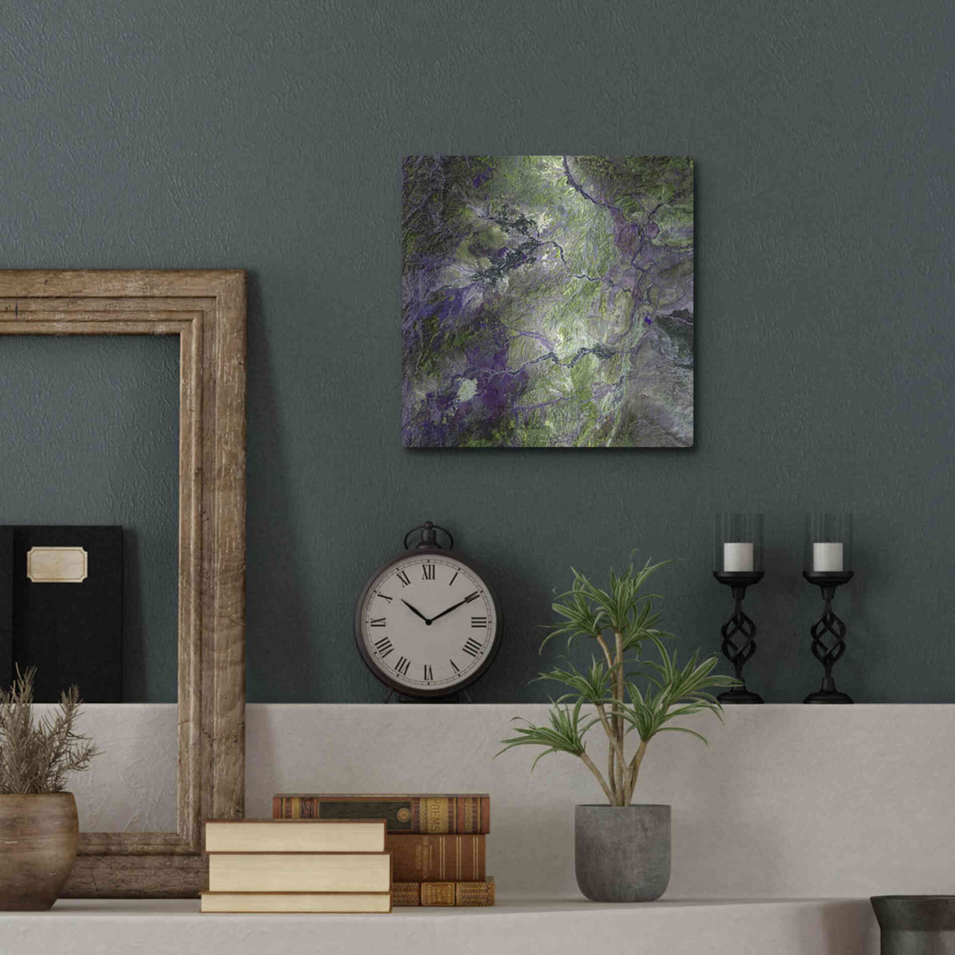 Luxe Metal Art 'Earth as Art: Waziristan Hills,' Metal Wall Art,12x12