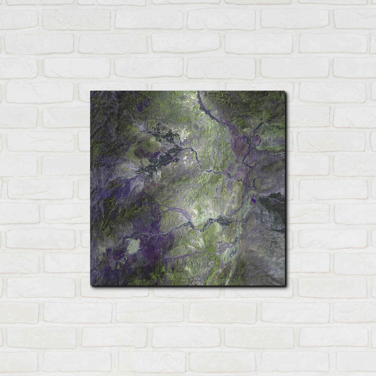 Luxe Metal Art 'Earth as Art: Waziristan Hills,' Metal Wall Art,24x24