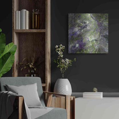 Luxe Metal Art 'Earth as Art: Waziristan Hills,' Metal Wall Art,24x24