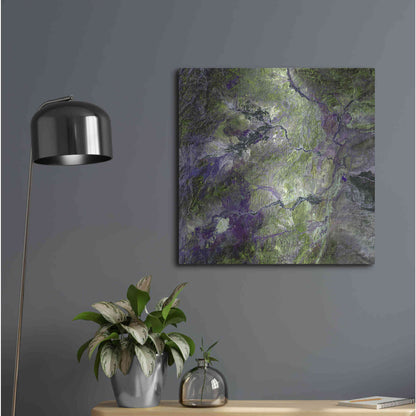 Luxe Metal Art 'Earth as Art: Waziristan Hills,' Metal Wall Art,24x24