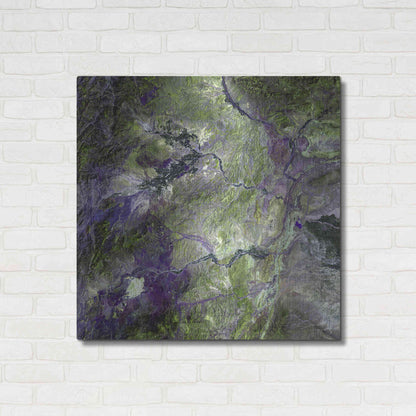 Luxe Metal Art 'Earth as Art: Waziristan Hills,' Metal Wall Art,36x36