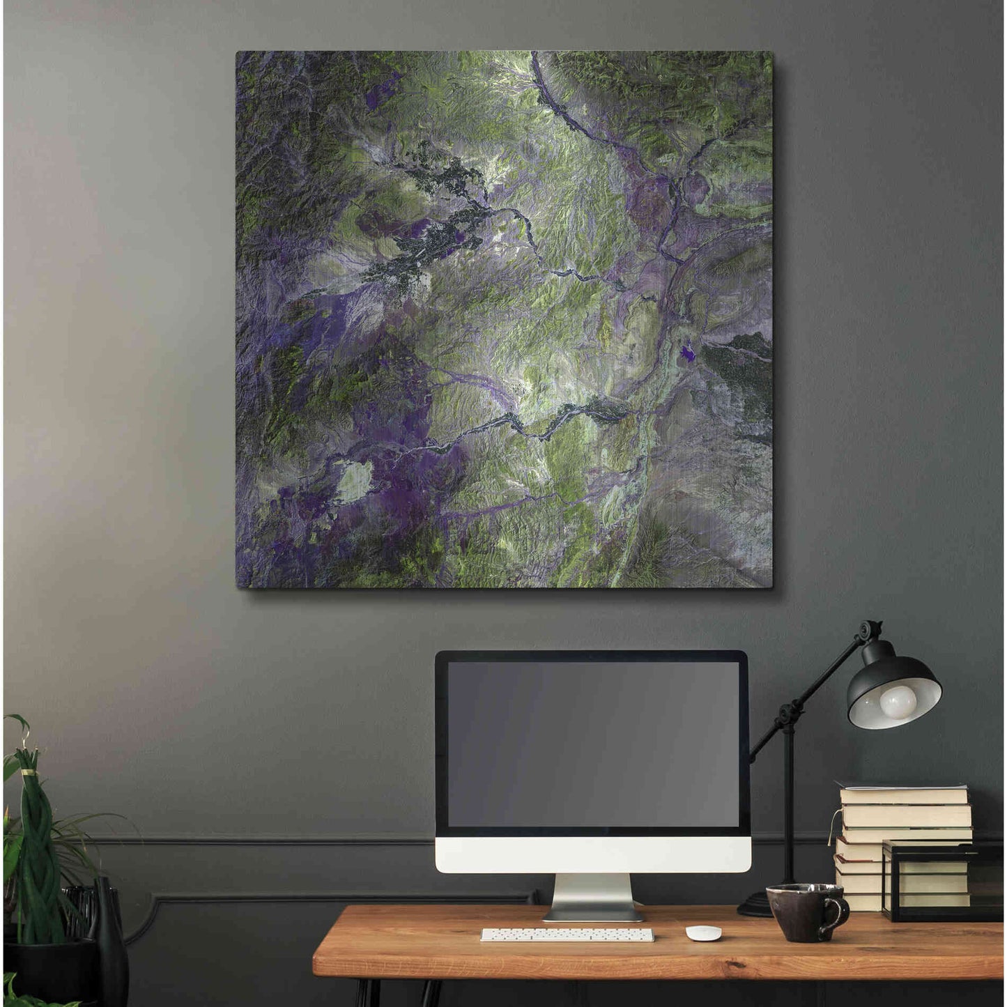 Luxe Metal Art 'Earth as Art: Waziristan Hills,' Metal Wall Art,36x36