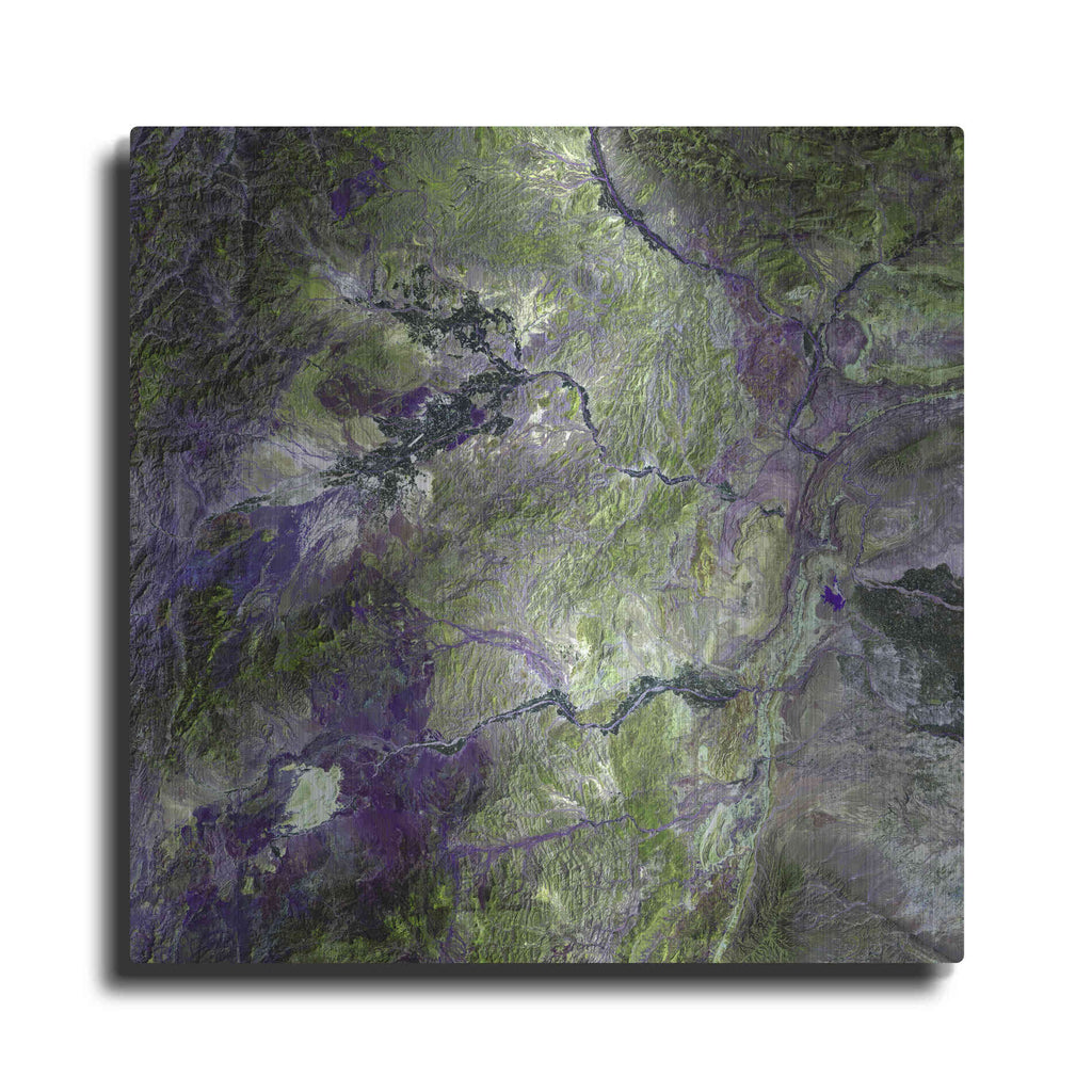 Luxe Metal Art 'Earth as Art: Waziristan Hills,' Metal Wall Art