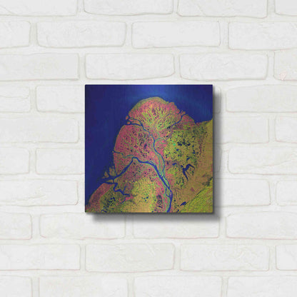 Luxe Metal Art 'Earth as Art: Yukon Delta,' Metal Wall Art,12x12