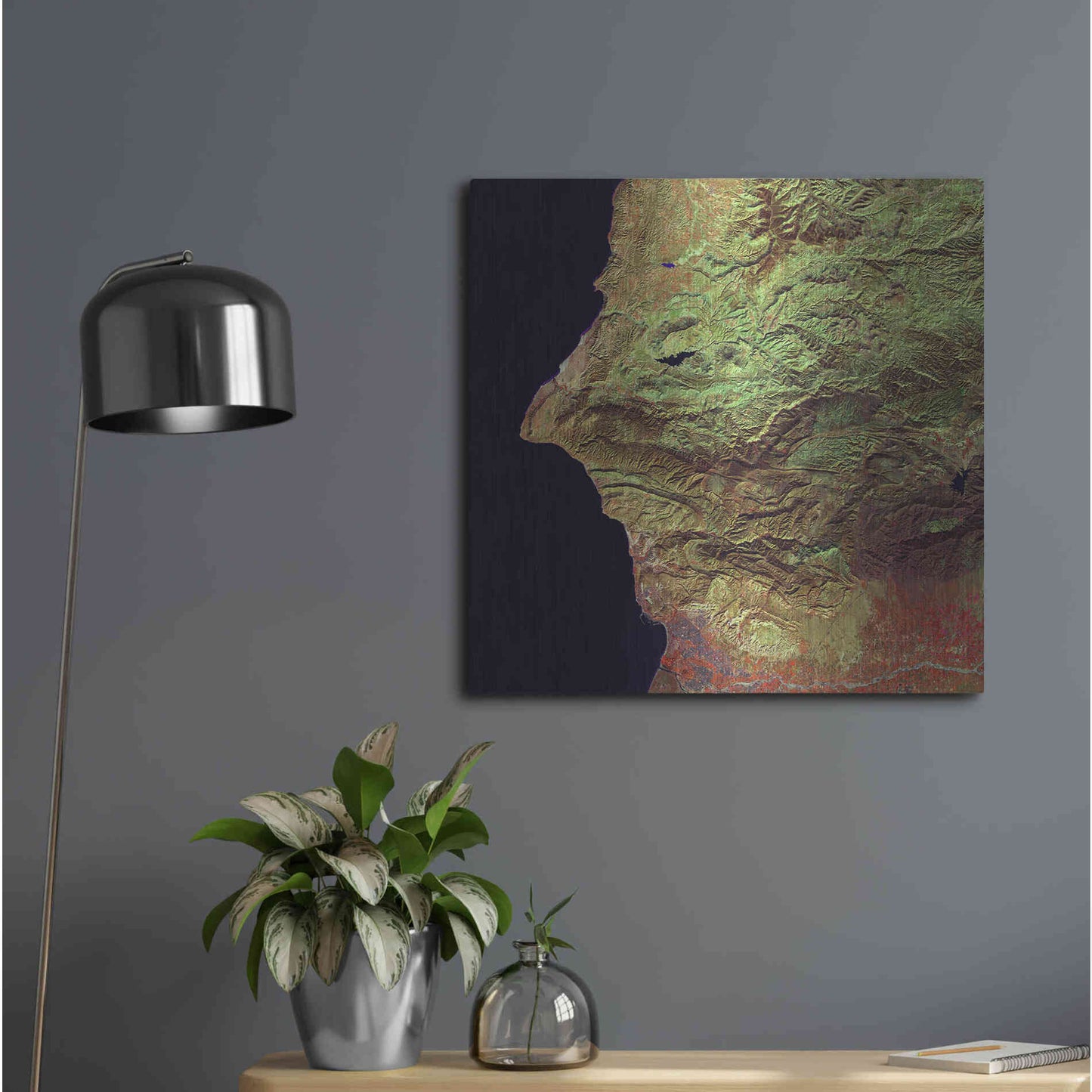 Luxe Metal Art 'Earth as Art: Earth Selfie,' Metal Wall Art,24x24