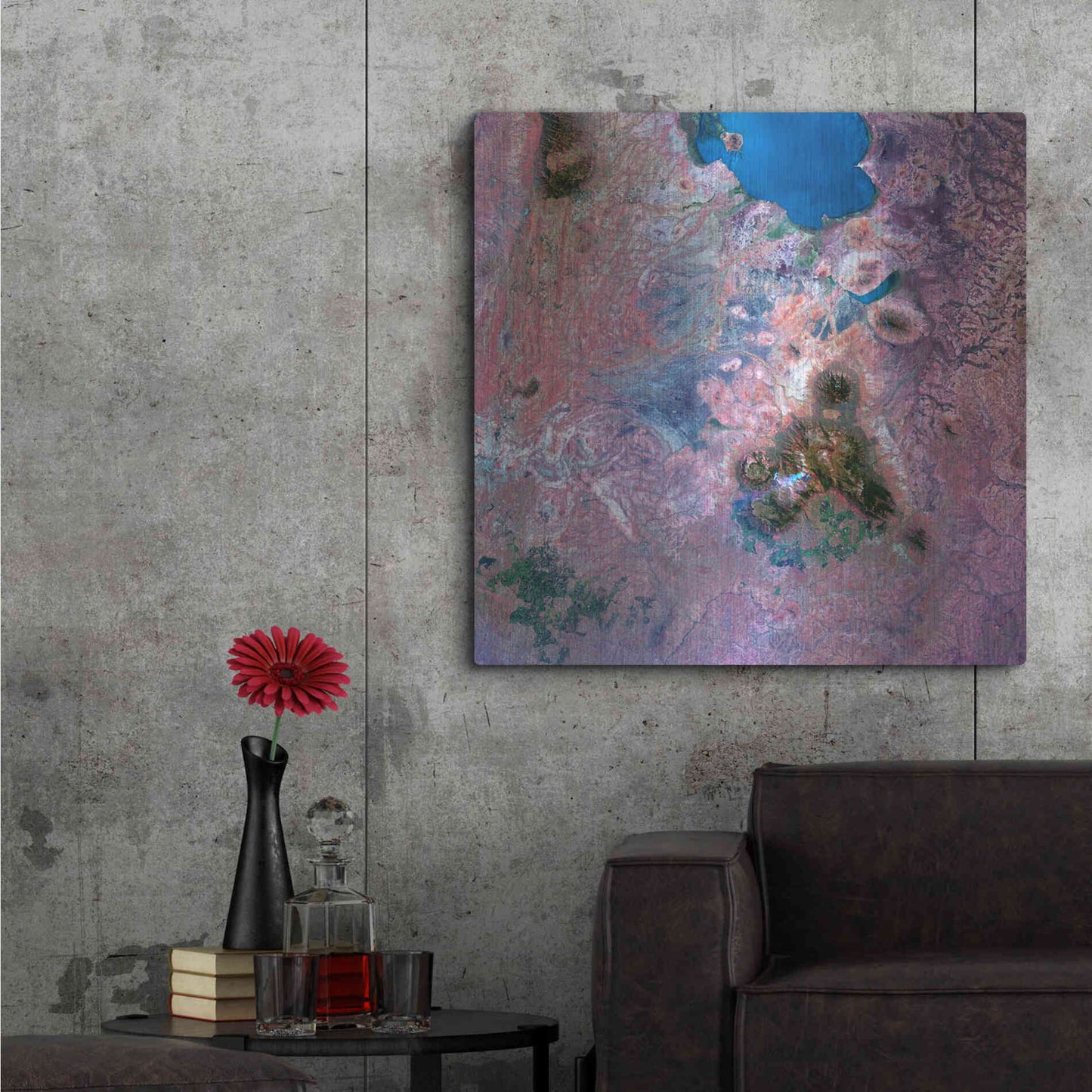 Luxe Metal Art 'Earth as Art: Mulanje Massif,' Metal Wall Art,36x36