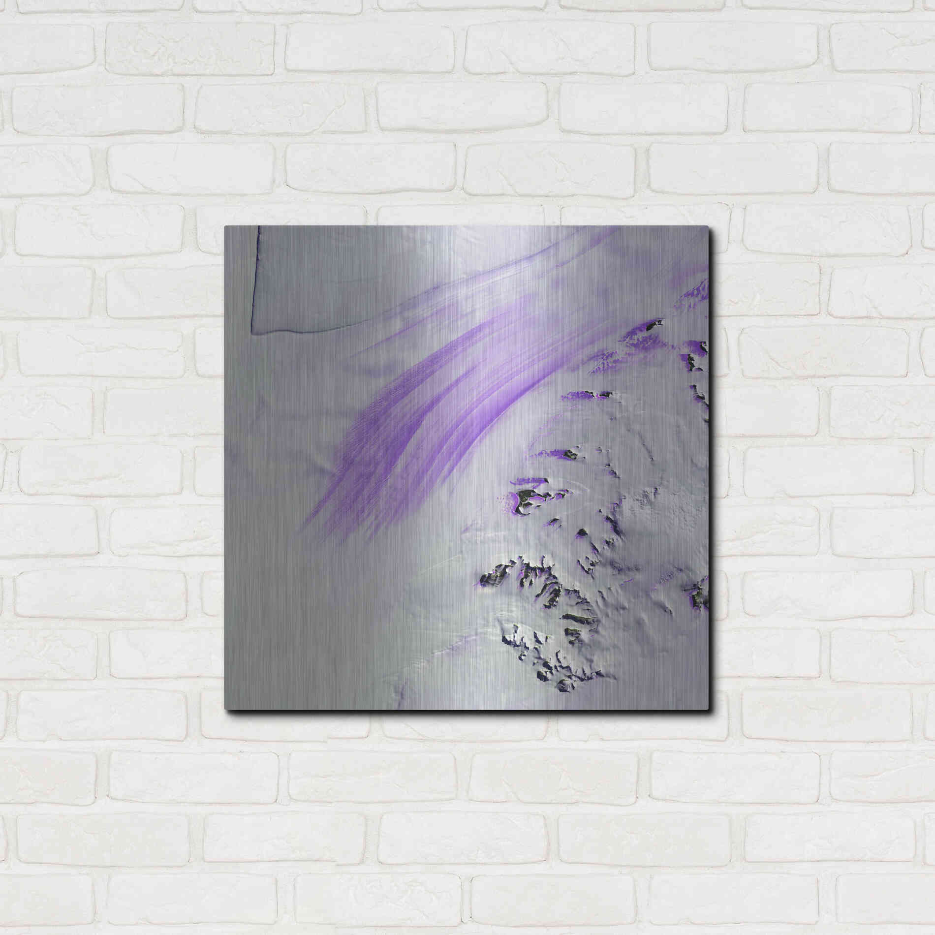 Luxe Metal Art 'Earth as Art: Slessor Glacier,' Metal Wall Art,24x24