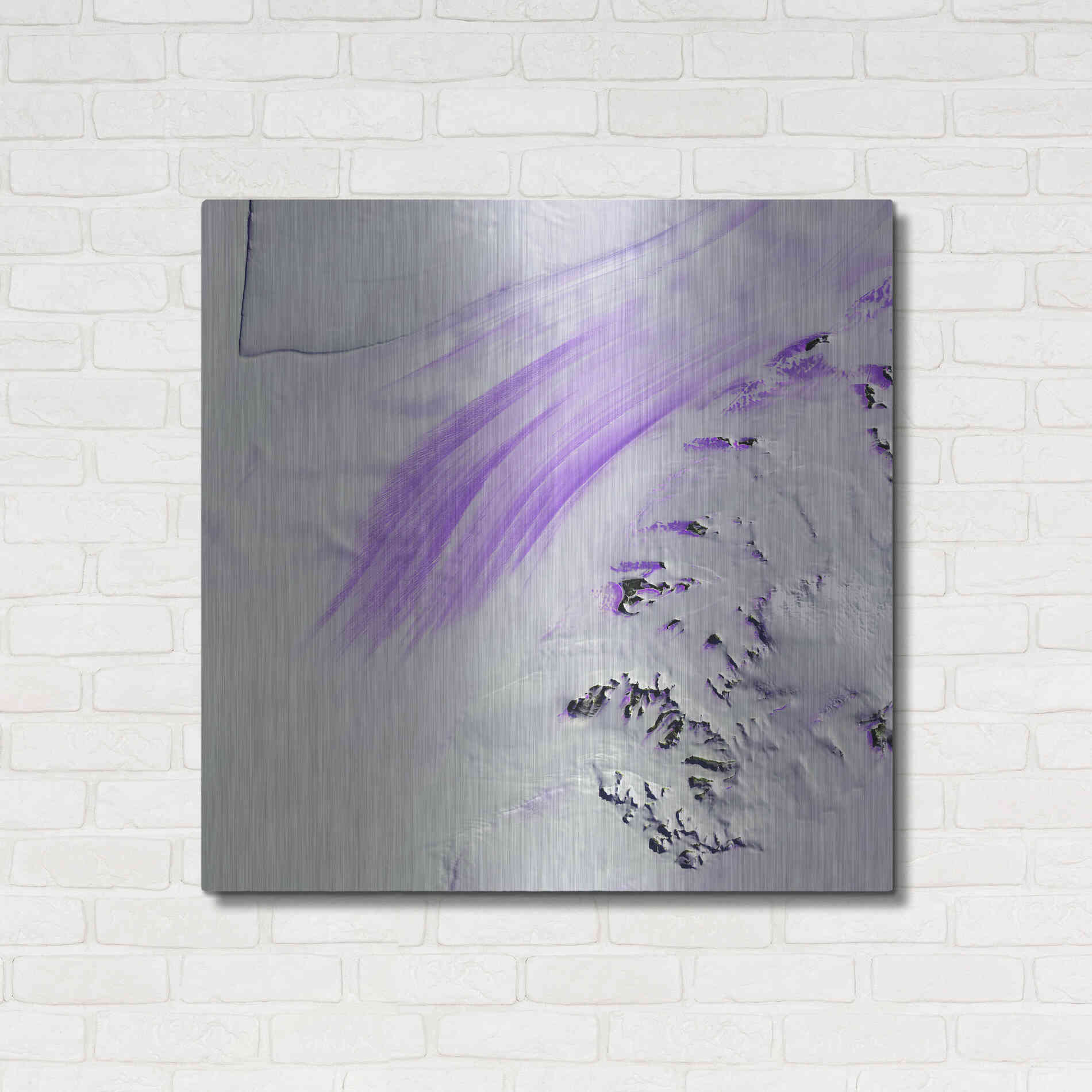 Luxe Metal Art 'Earth as Art: Slessor Glacier,' Metal Wall Art,36x36