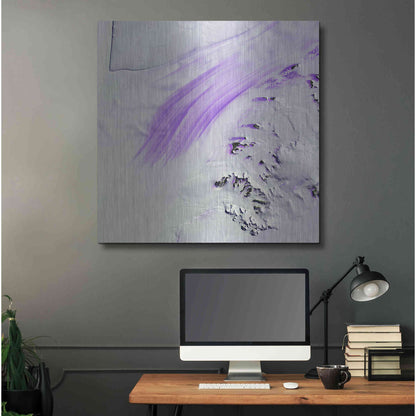 Luxe Metal Art 'Earth as Art: Slessor Glacier,' Metal Wall Art,36x36