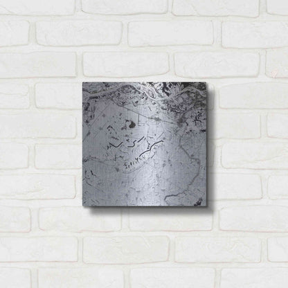 Luxe Metal Art 'Earth as Art: Etched in Snow,' Metal Wall Art,12x12
