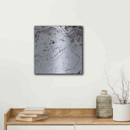 Luxe Metal Art 'Earth as Art: Etched in Snow,' Metal Wall Art,12x12