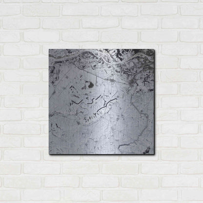 Luxe Metal Art 'Earth as Art: Etched in Snow,' Metal Wall Art,24x24
