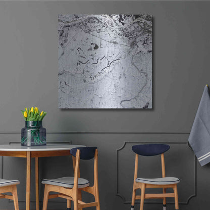 Luxe Metal Art 'Earth as Art: Etched in Snow,' Metal Wall Art,36x36