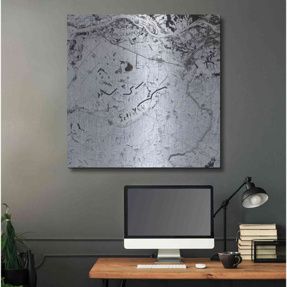 Luxe Metal Art 'Earth as Art: Etched in Snow,' Metal Wall Art,36x36