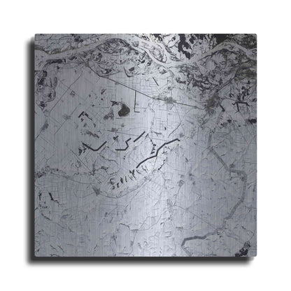 Luxe Metal Art 'Earth as Art: Etched in Snow,' Metal Wall Art