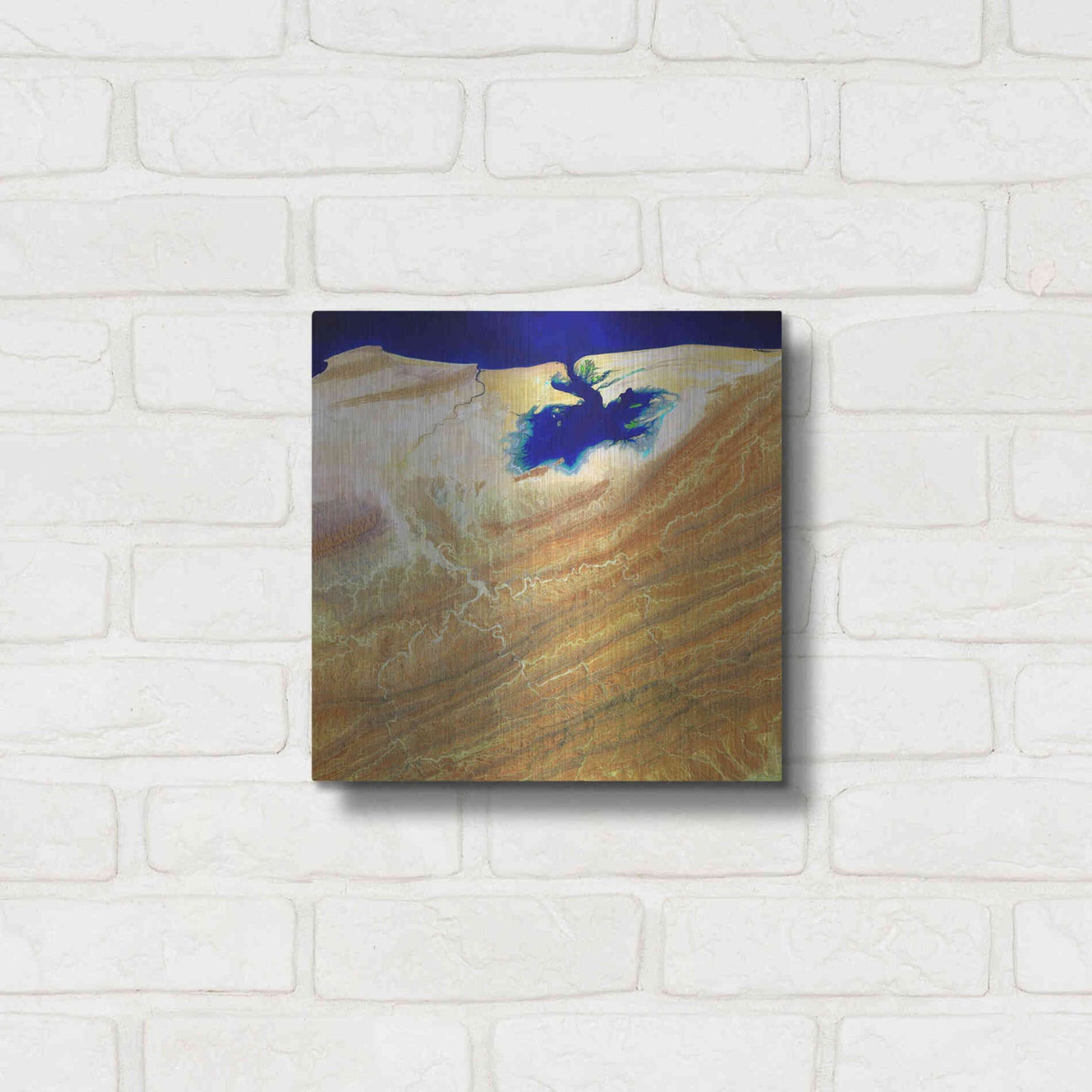 Luxe Metal Art 'Earth as Art: Ink Stain,' Metal Wall Art,12x12