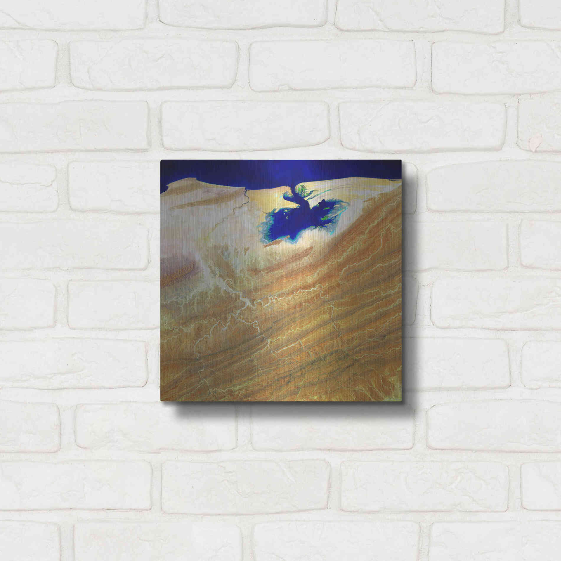 Luxe Metal Art 'Earth as Art: Ink Stain,' Metal Wall Art,12x12