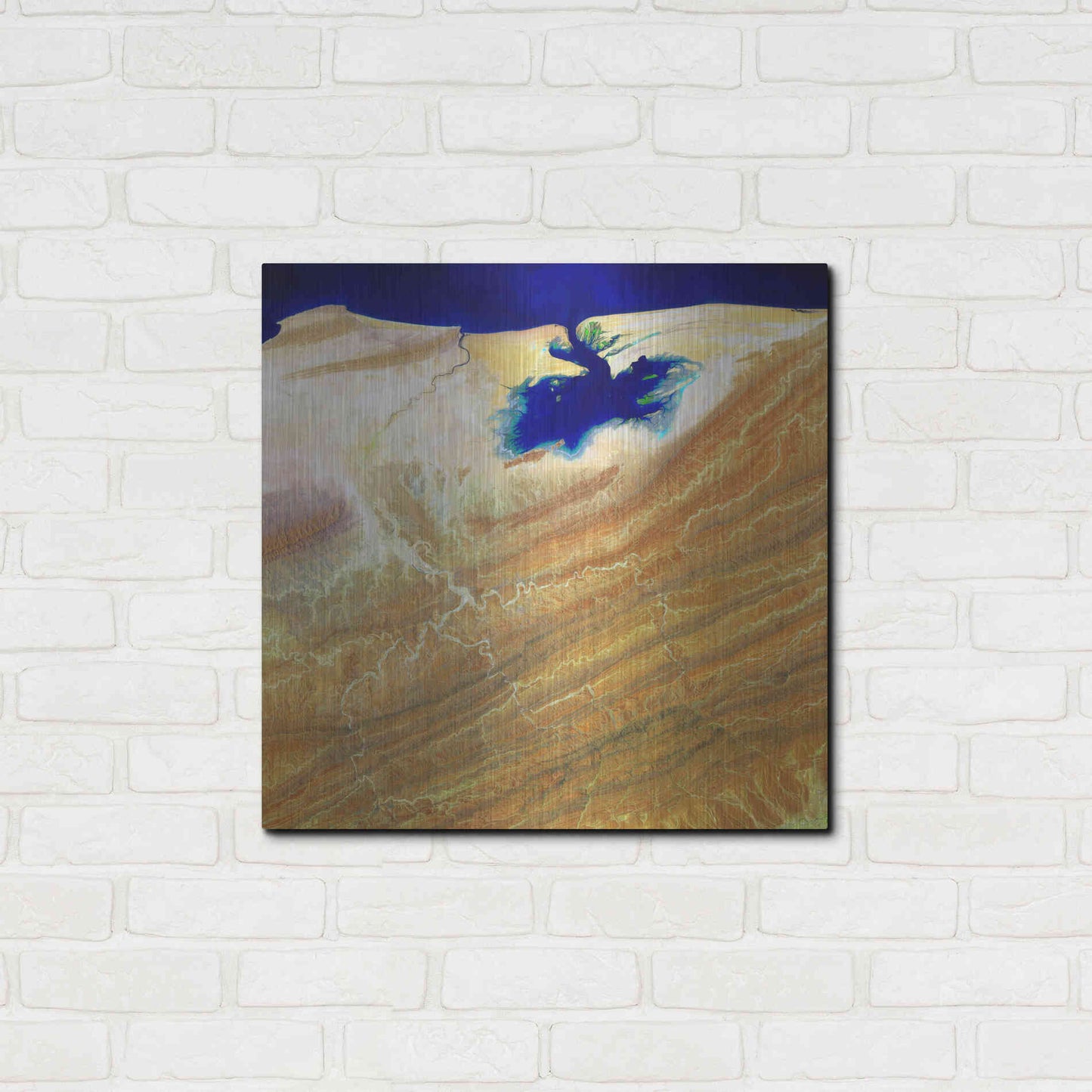 Luxe Metal Art 'Earth as Art: Ink Stain,' Metal Wall Art,24x24