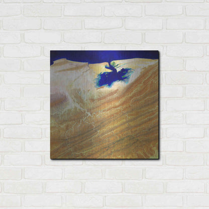 Luxe Metal Art 'Earth as Art: Ink Stain,' Metal Wall Art,24x24