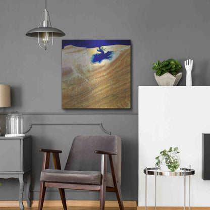 Luxe Metal Art 'Earth as Art: Ink Stain,' Metal Wall Art,24x24