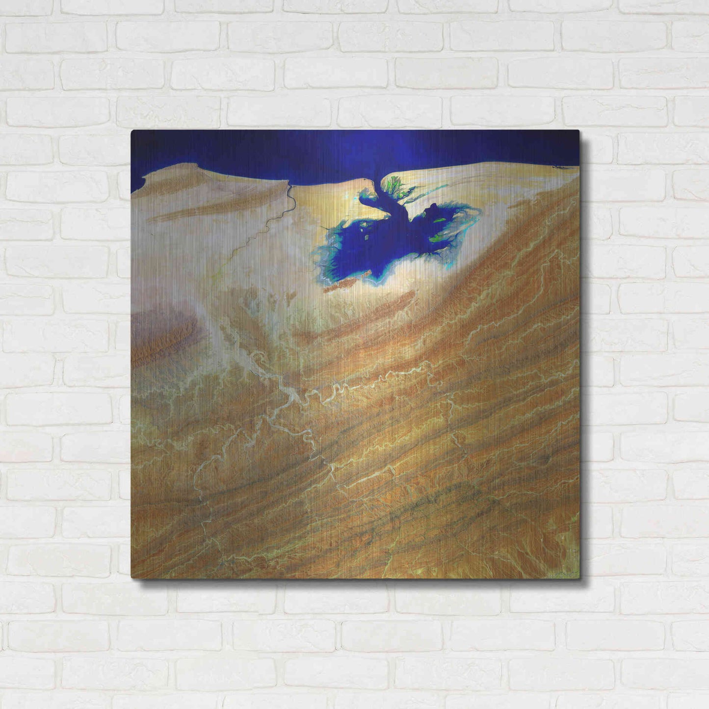 Luxe Metal Art 'Earth as Art: Ink Stain,' Metal Wall Art,36x36