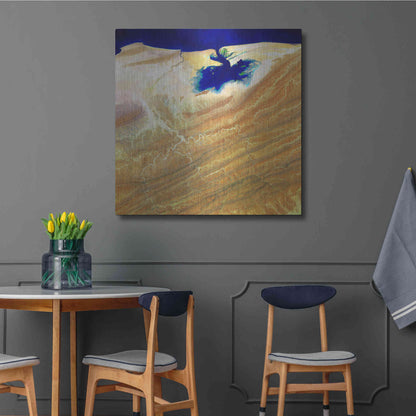 Luxe Metal Art 'Earth as Art: Ink Stain,' Metal Wall Art,36x36