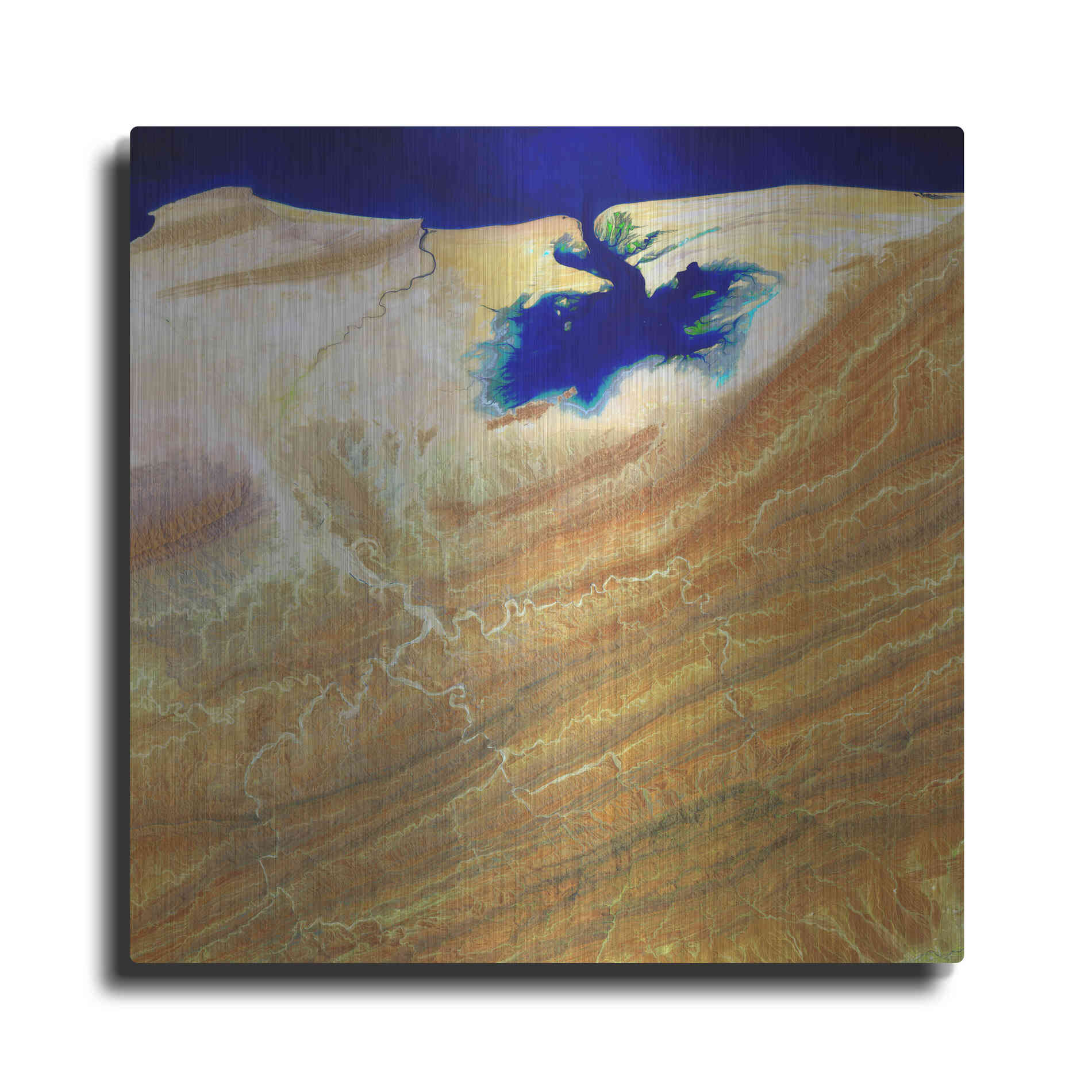 Luxe Metal Art 'Earth as Art: Ink Stain,' Metal Wall Art