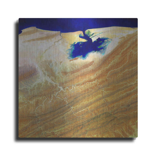 Luxe Metal Art 'Earth as Art: Ink Stain,' Metal Wall Art