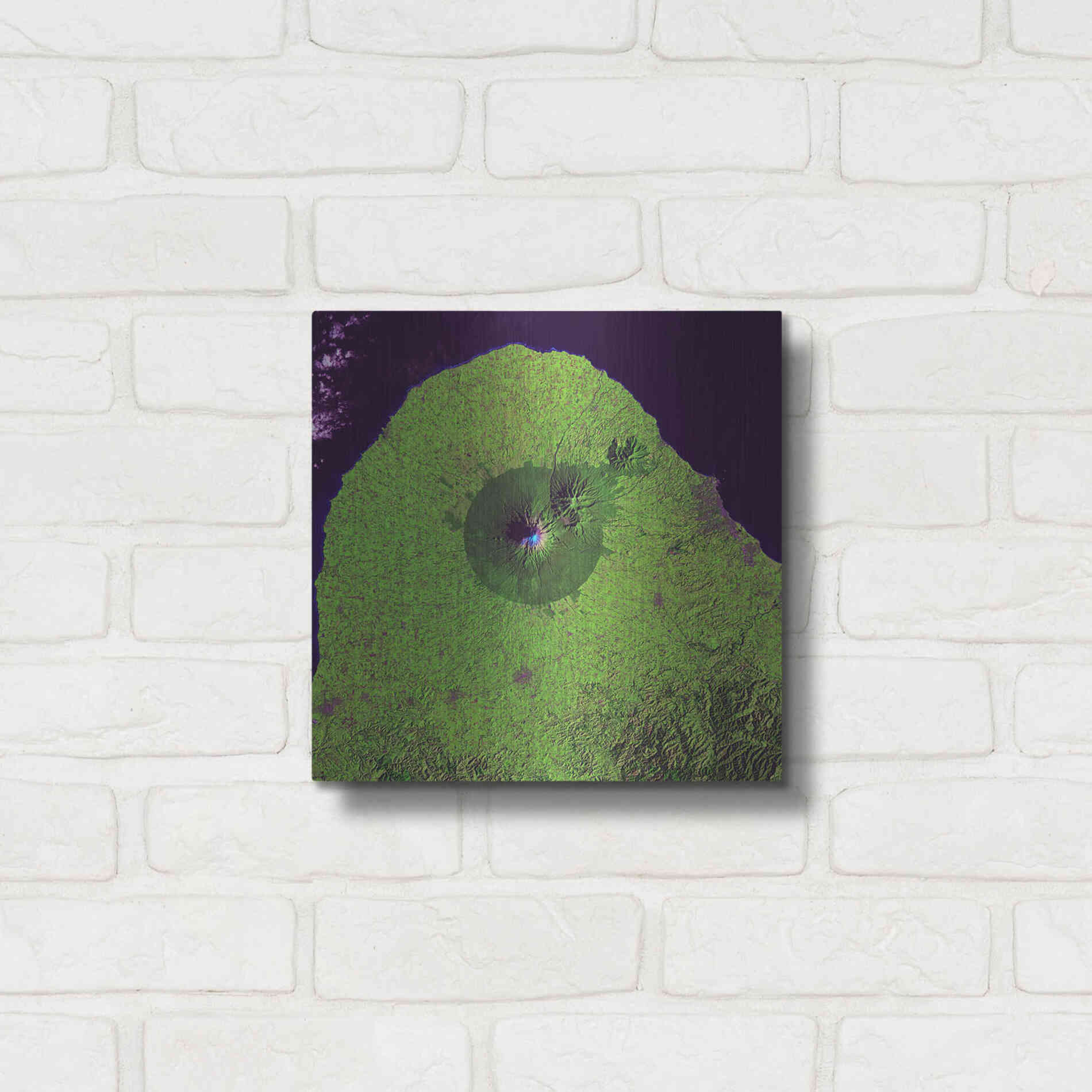 Luxe Metal Art 'Earth as Art: Mount Taranaki,' Metal Wall Art,12x12