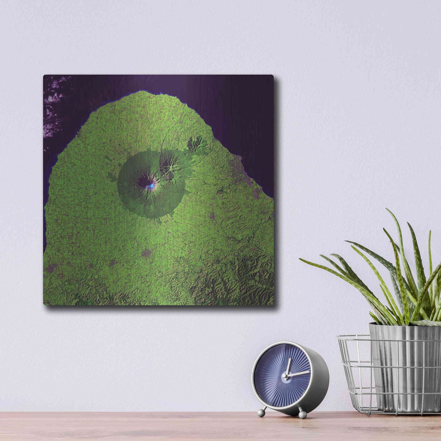 Luxe Metal Art 'Earth as Art: Mount Taranaki,' Metal Wall Art,12x12