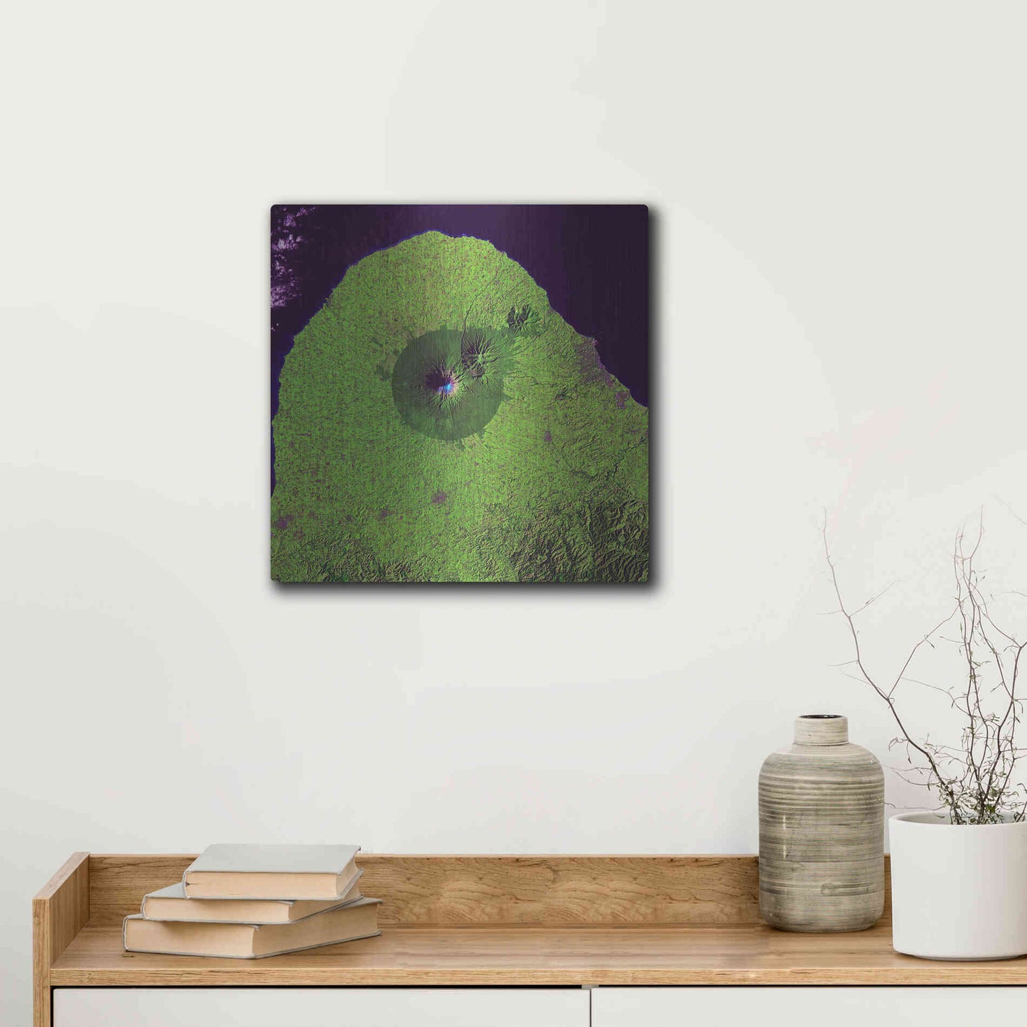 Luxe Metal Art 'Earth as Art: Mount Taranaki,' Metal Wall Art,12x12