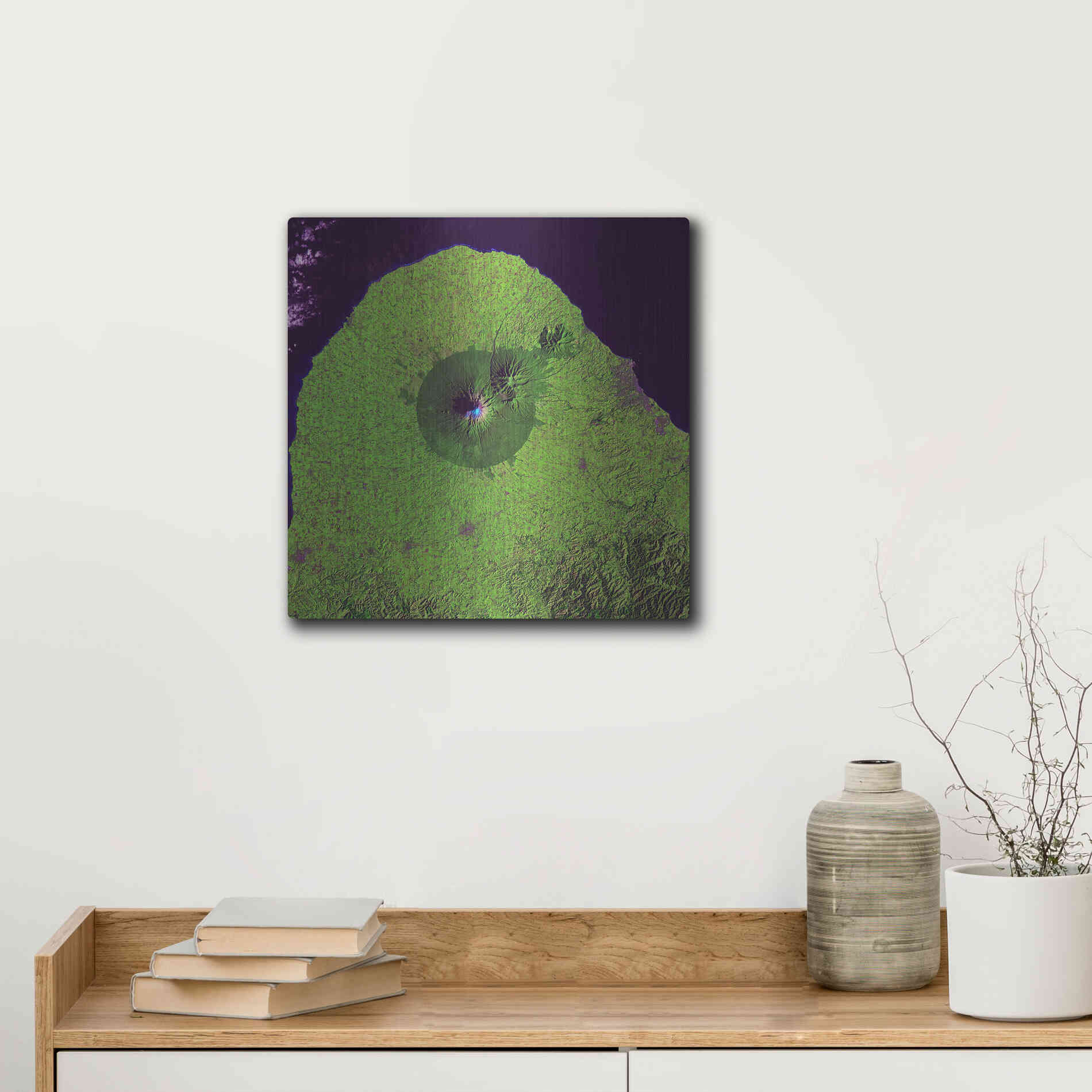 Luxe Metal Art 'Earth as Art: Mount Taranaki,' Metal Wall Art,12x12