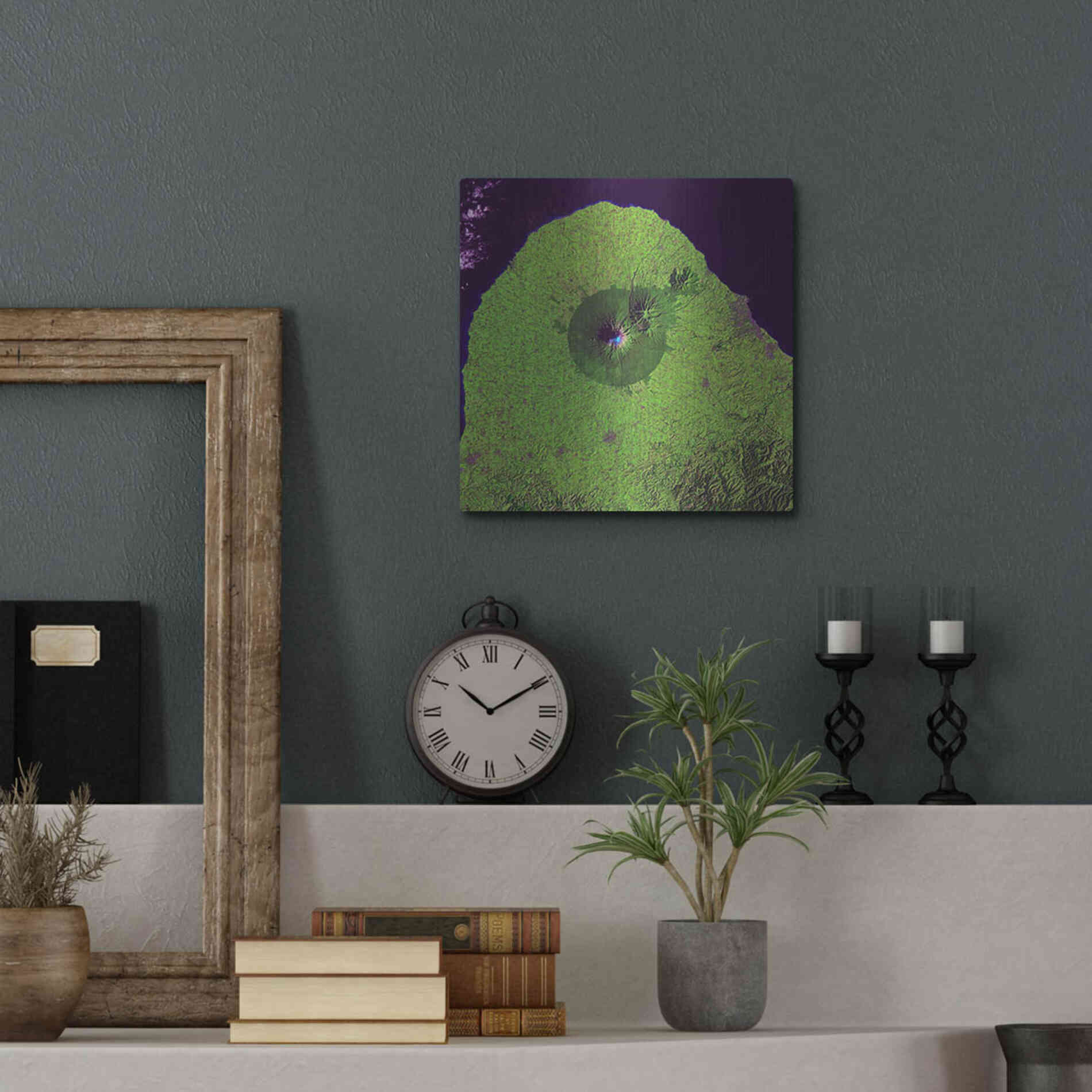 Luxe Metal Art 'Earth as Art: Mount Taranaki,' Metal Wall Art,12x12