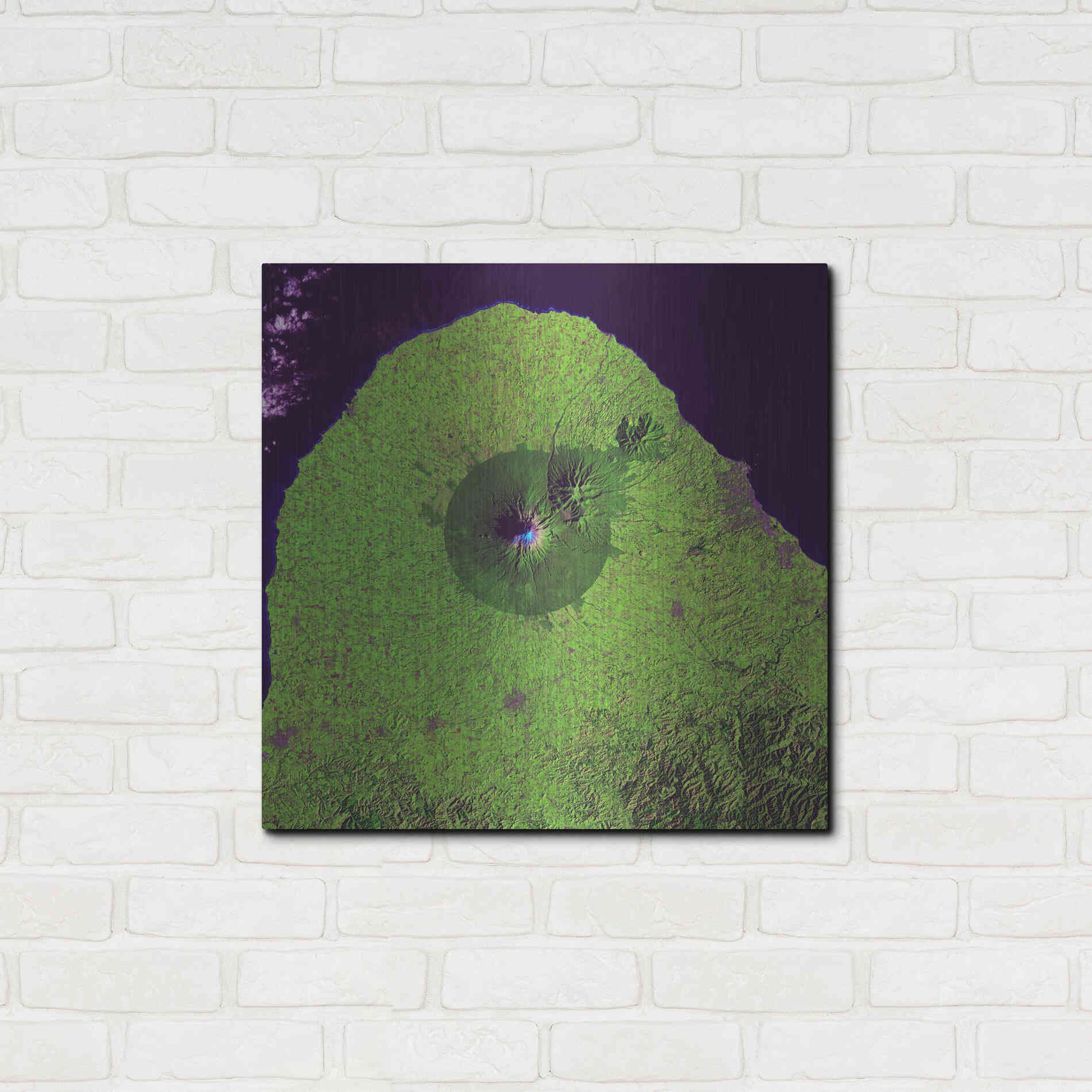 Luxe Metal Art 'Earth as Art: Mount Taranaki,' Metal Wall Art,24x24