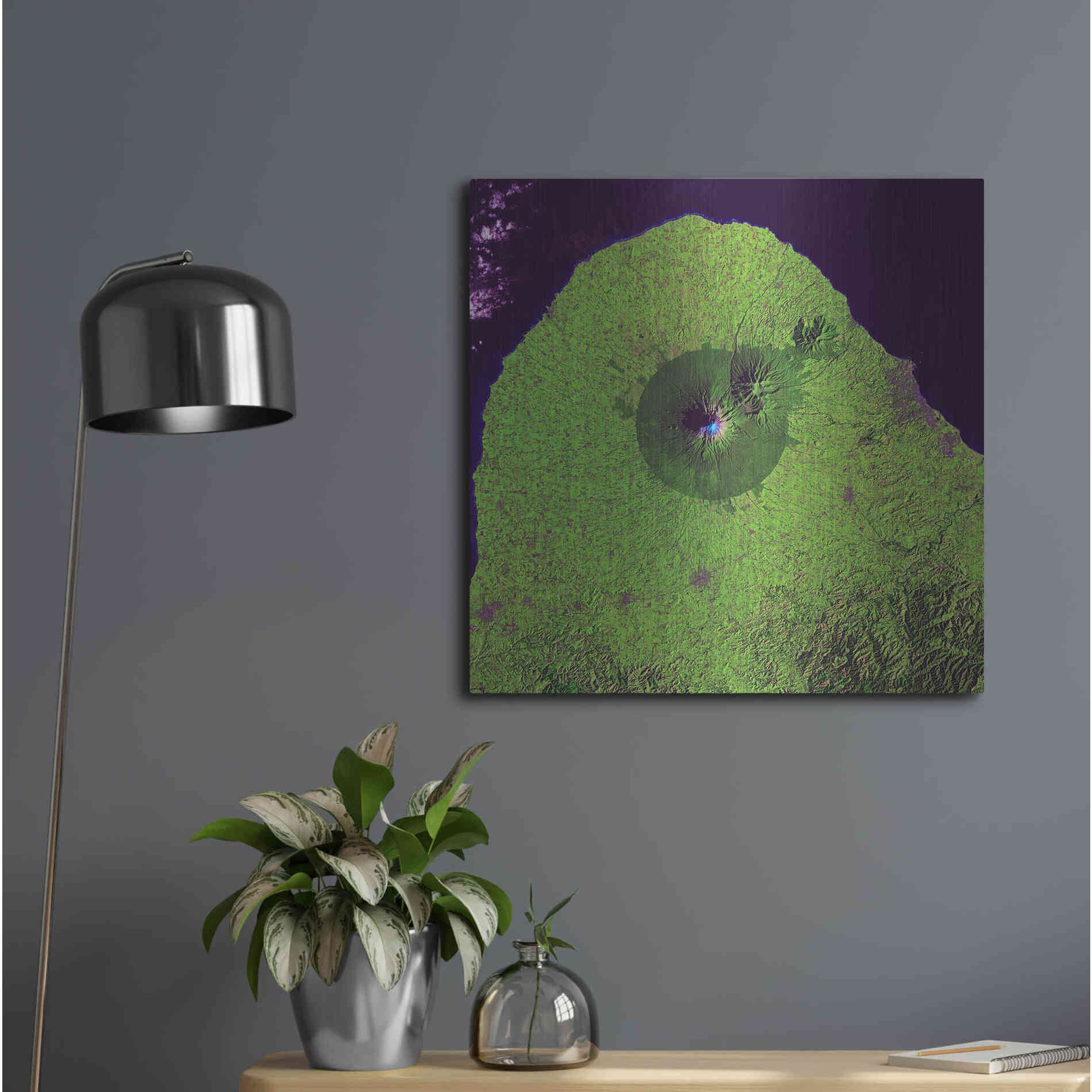 Luxe Metal Art 'Earth as Art: Mount Taranaki,' Metal Wall Art,24x24