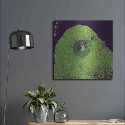 Luxe Metal Art 'Earth as Art: Mount Taranaki,' Metal Wall Art,24x24