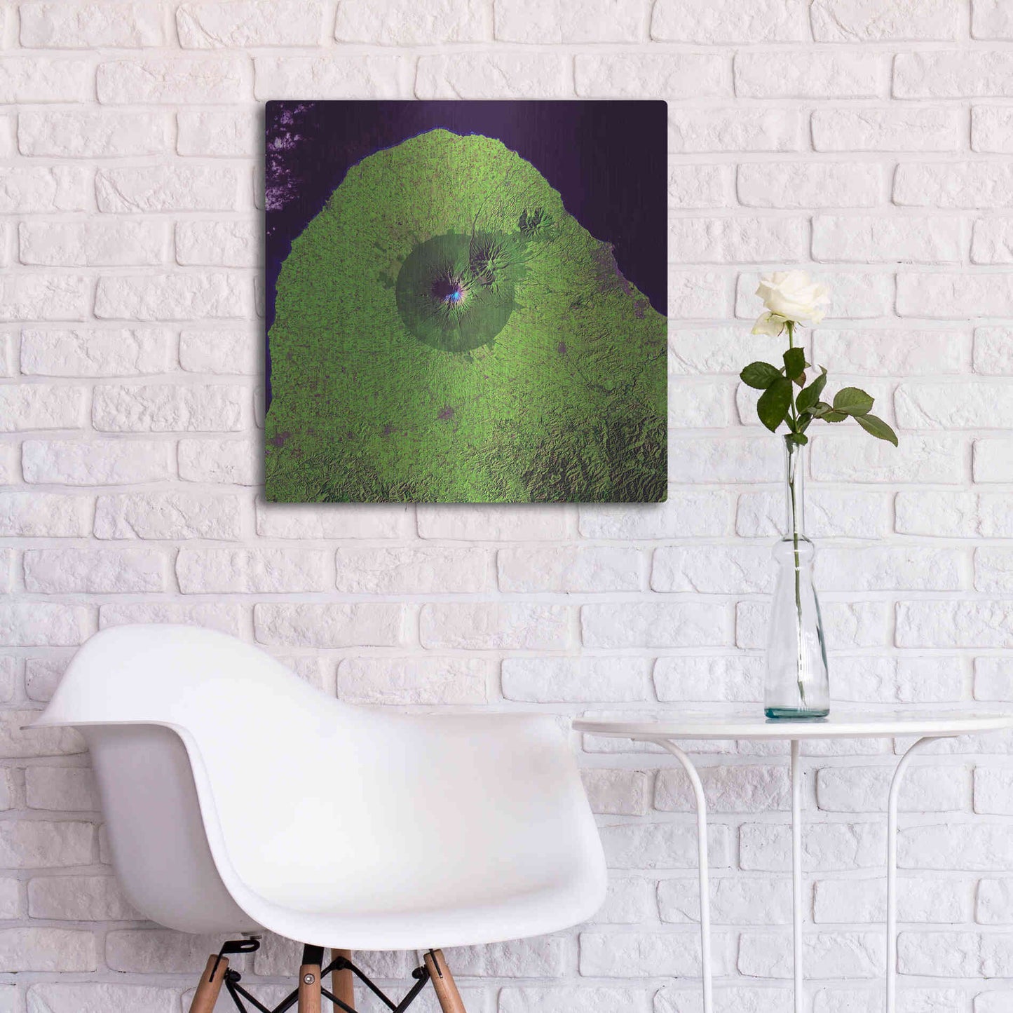 Luxe Metal Art 'Earth as Art: Mount Taranaki,' Metal Wall Art,24x24