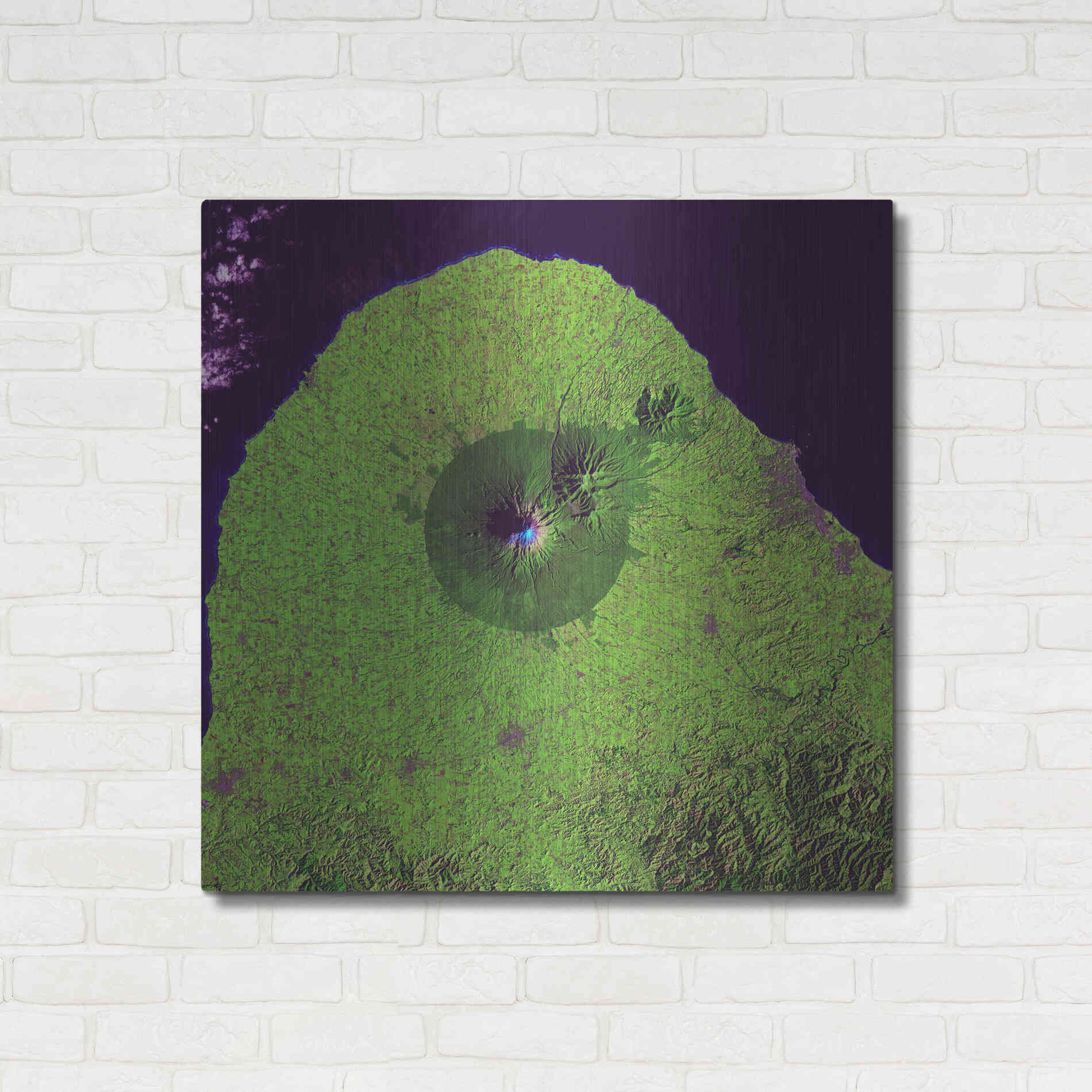 Luxe Metal Art 'Earth as Art: Mount Taranaki,' Metal Wall Art,36x36