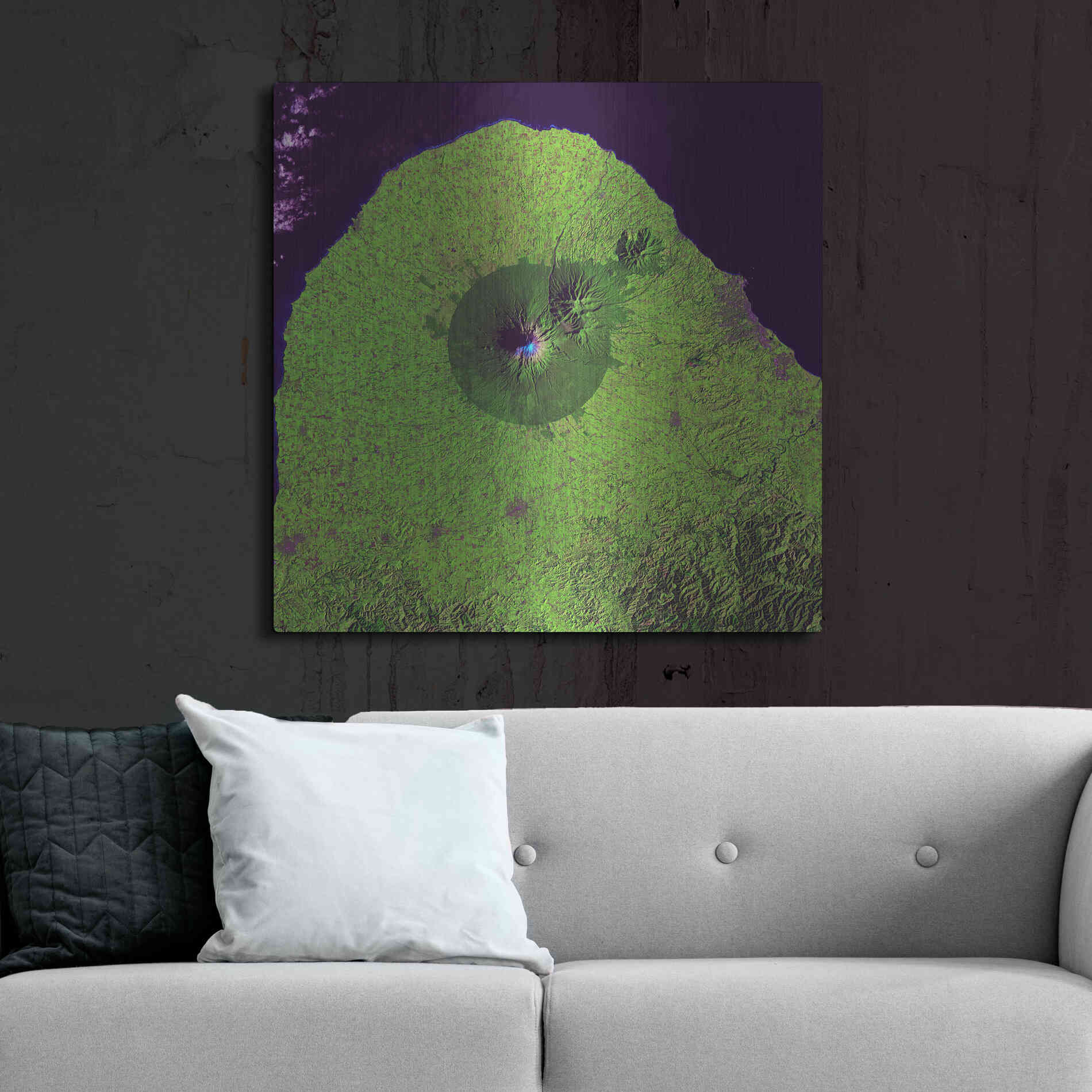 Luxe Metal Art 'Earth as Art: Mount Taranaki,' Metal Wall Art,36x36