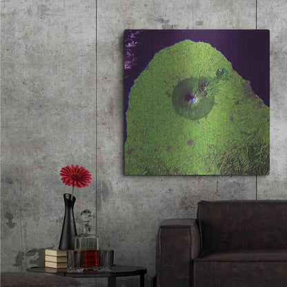 Luxe Metal Art 'Earth as Art: Mount Taranaki,' Metal Wall Art,36x36