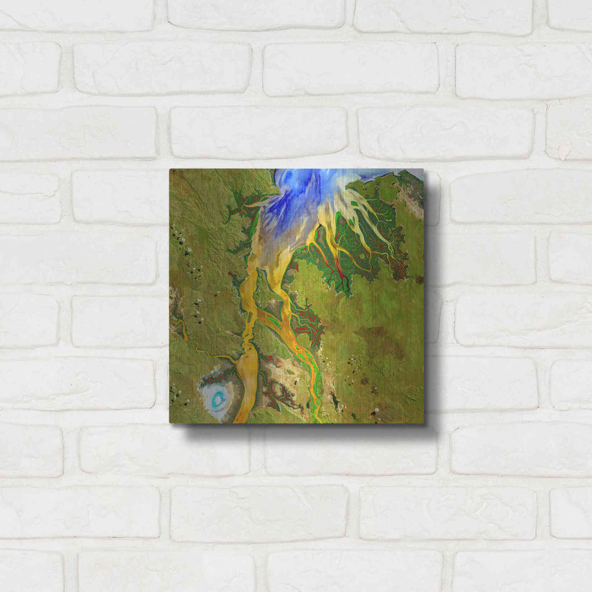 Luxe Metal Art 'Earth as Art: Nature's Patterns,' Metal Wall Art,12x12