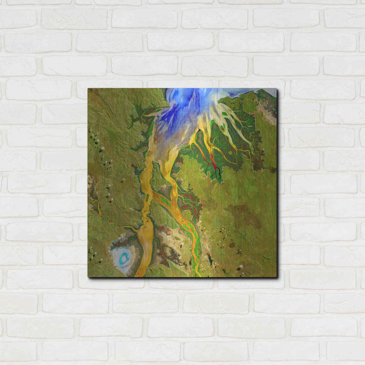 Luxe Metal Art 'Earth as Art: Nature's Patterns,' Metal Wall Art,24x24