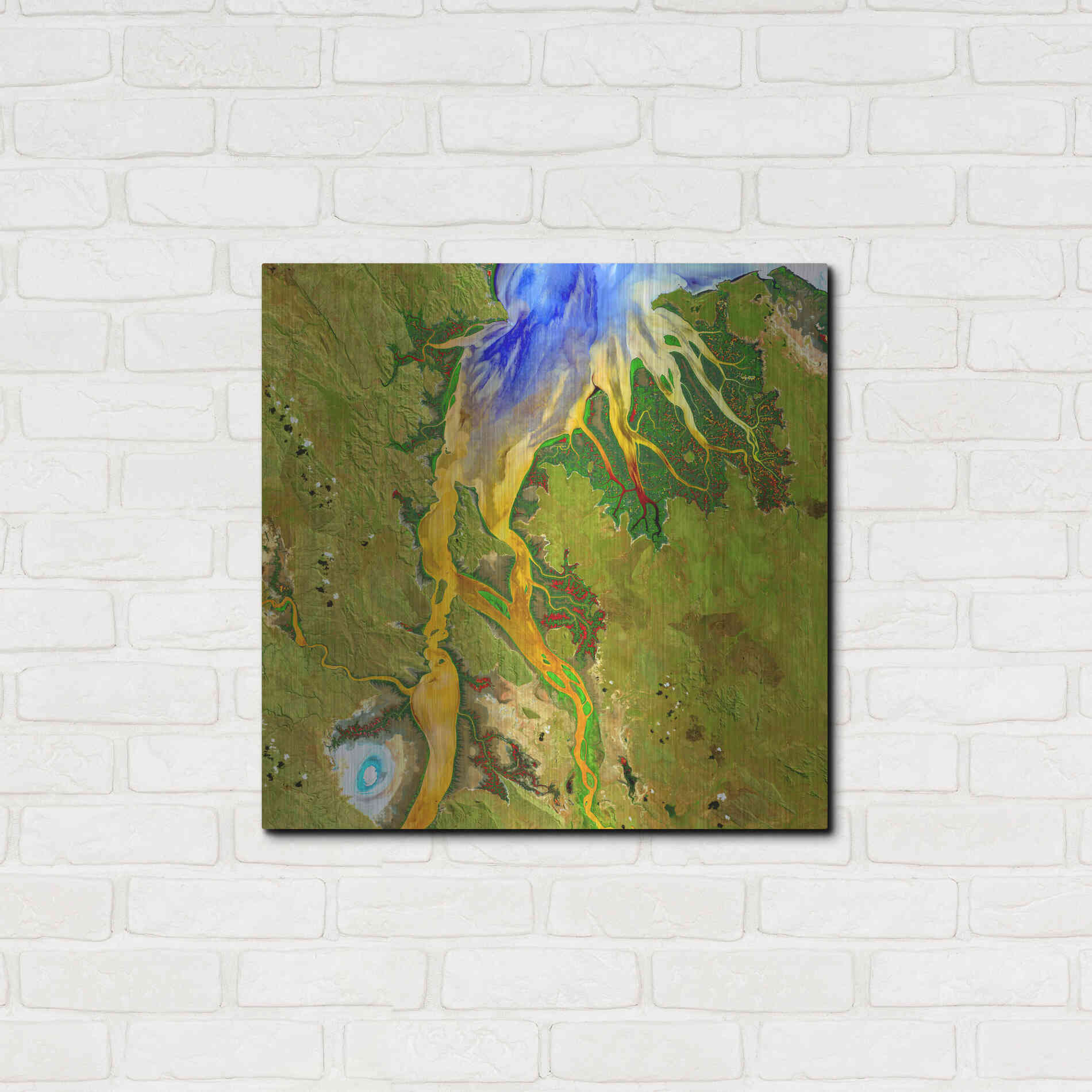 Luxe Metal Art 'Earth as Art: Nature's Patterns,' Metal Wall Art,24x24