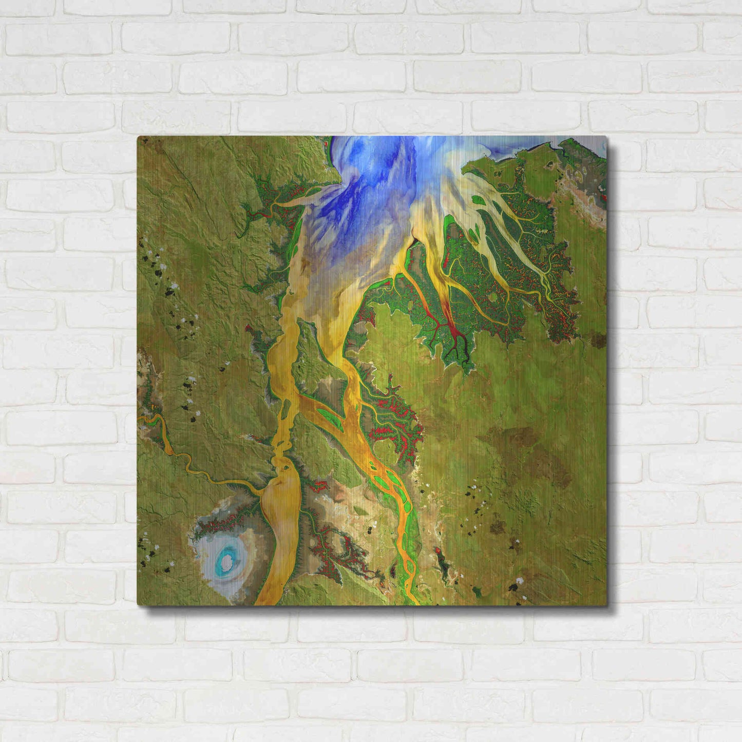 Luxe Metal Art 'Earth as Art: Nature's Patterns,' Metal Wall Art,36x36