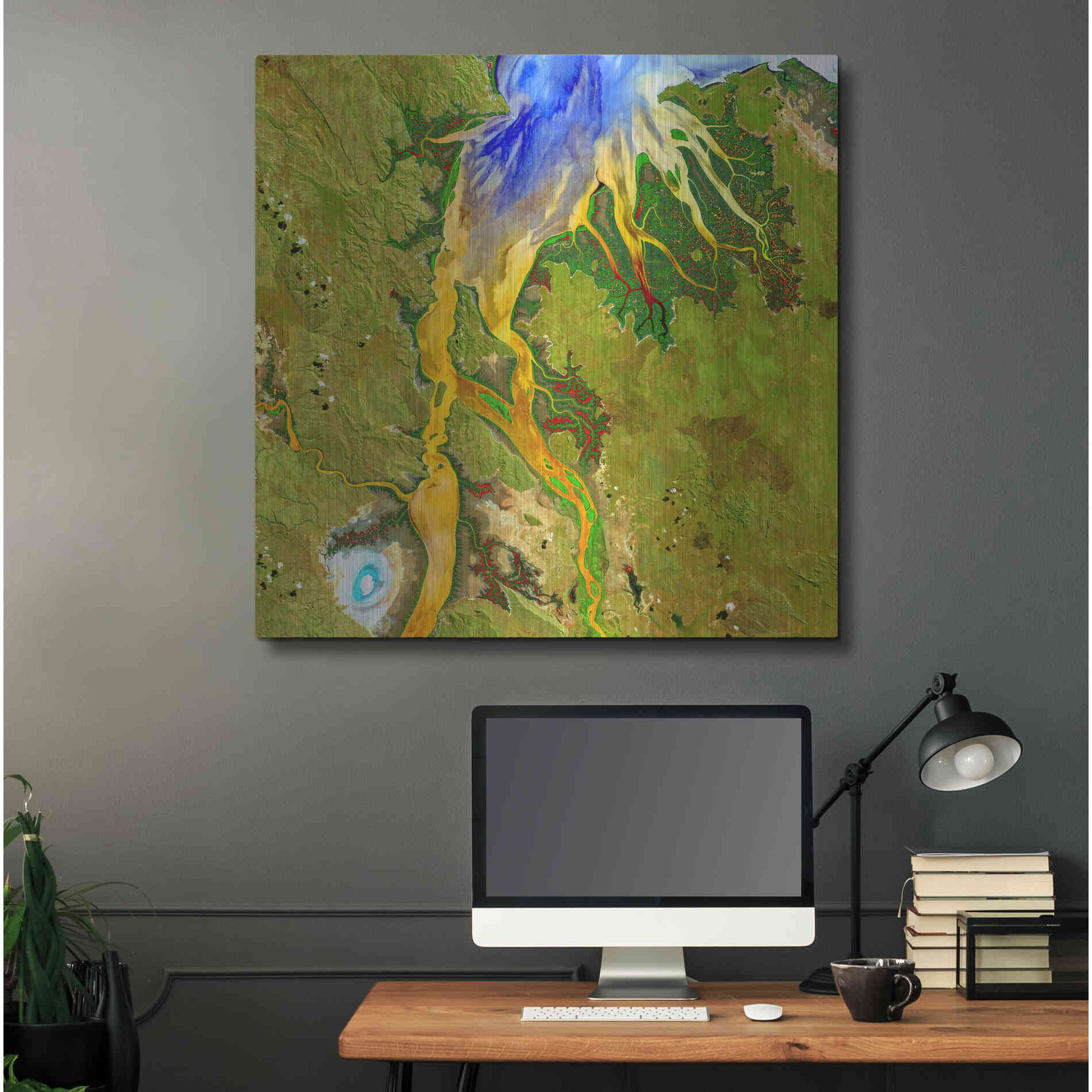 Luxe Metal Art 'Earth as Art: Nature's Patterns,' Metal Wall Art,36x36