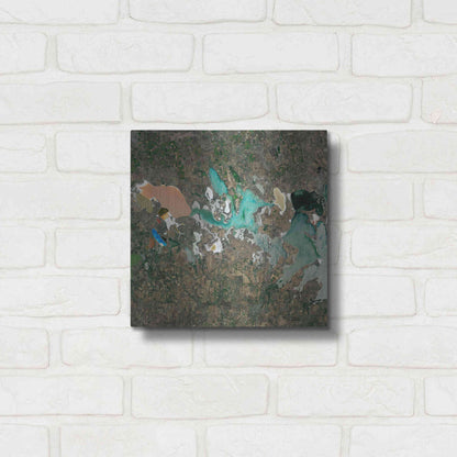 Luxe Metal Art 'Earth as Art: Putrid Sea,' Metal Wall Art,12x12