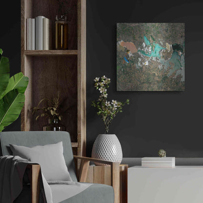 Luxe Metal Art 'Earth as Art: Putrid Sea,' Metal Wall Art,24x24