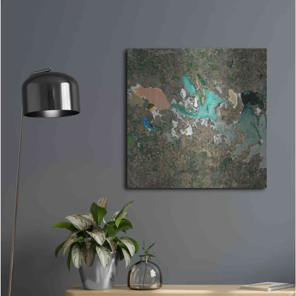 Luxe Metal Art 'Earth as Art: Putrid Sea,' Metal Wall Art,24x24